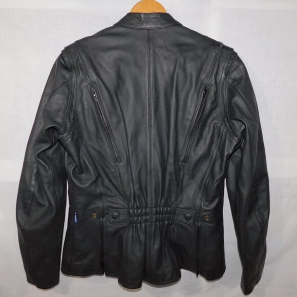Triumph Motorcycles Womens L Black Leather Jacket **READ - Picture 13 of 16